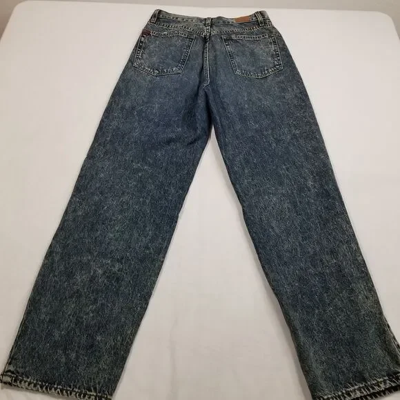 Urban Outfitters BDG Jeans Womens 29 Blue High Rise Baggy Skater Acid Distressed - Picture 2 of 12